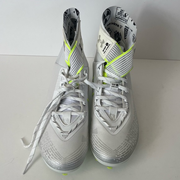 Under Armour Men's Highlight MC White/Silver Football Cleats Size 10 NWOB - Picture 9 of 12